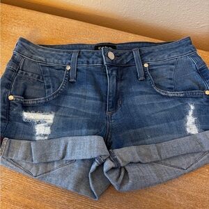 Bebe Women's Blue Denim Shorts